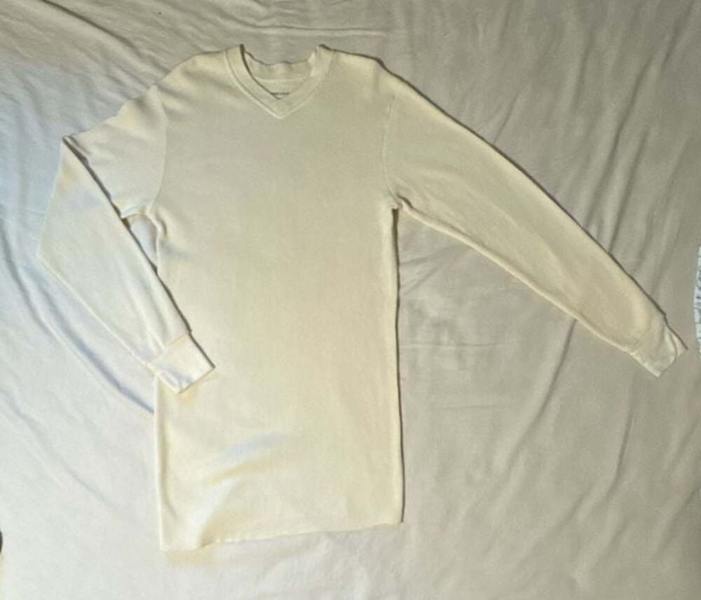 Kings Court Men's V-Neck Waffle Knit Thermal Base Layer Long Sleeve Top, Size XL